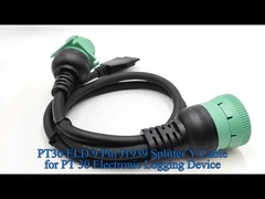 PT30 ELD 9 Pin J1939 Splitter Y Cable para PT 30 Electronic Logging Device camiones de trabajo pesado en el norte