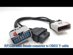 RP1226 cable femenino del divisor Y de la hembra de Pin Male To RP1226 del gris 14 y 16 del Pin OBD2 OBDII