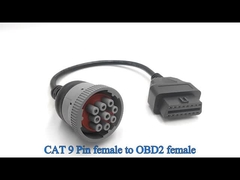 Cable gris CAT 9 Pin para OBD 2 OBD2 16 Pin para Caterpillar