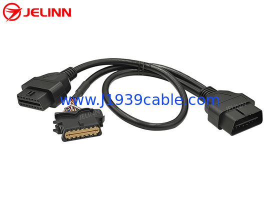 OBD2 OBDII Male to Renault OBD2 Female and OBD2 Female Splitter Y Cable