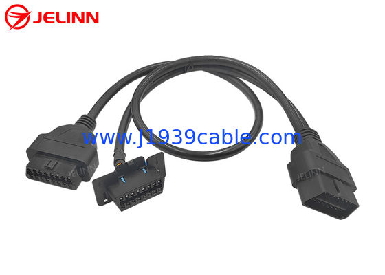 OBD OBDII Male to Chevrolet OBD2 Female and OBD2 Female Splitter Y Cable