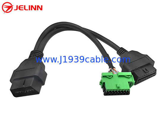 OBD2 OBD-II Male to Peugeot and Citroen OBD2 Female and OBD2 Female Y Cable
