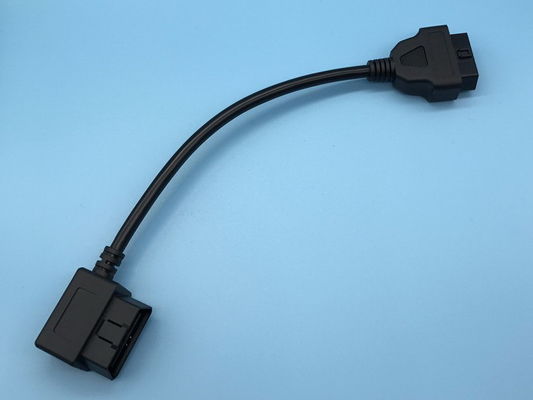 Varón de ángulo recto de OBD2 OBDII 16-Pin J1962 a la extensión femenina alrededor del cable