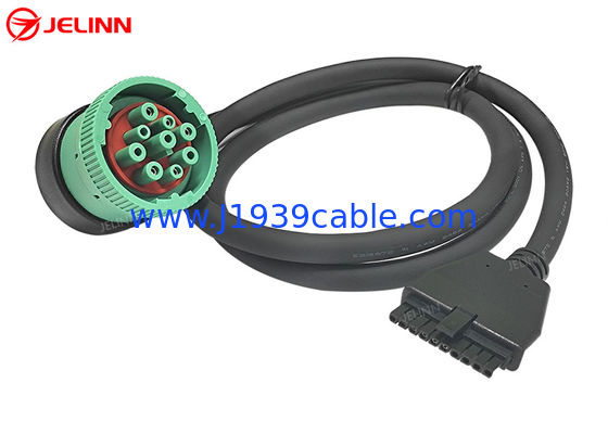 PT30 Cable de dispositivo ELD 9 pin J1939 Cable para dispositivo de registro electrónico camiones pesados en América del Norte