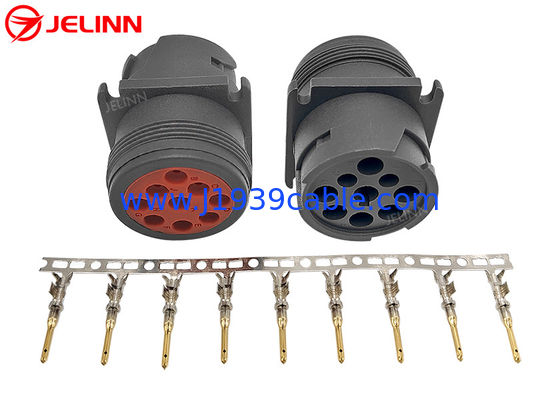 Conector del enchufe masculino del Pin J1939 de Deutsch 9 del tipo 1 con 9 PCS de pernos