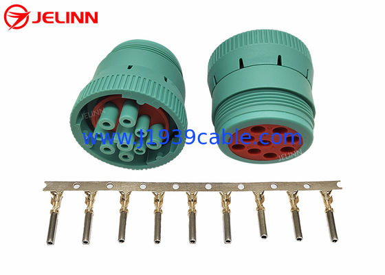 Tipo verde - 2 conector hembra del Pin J1939 de Deutsch 9 con 9 PCS de terminales