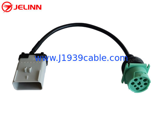 RP1226 cable femenino del camión del Pin J1939 de Pin Male To Green Type 2 SAE Deutsch 9 del gris 14