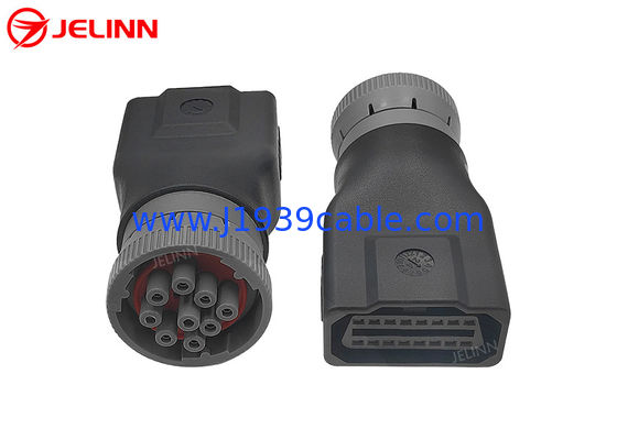 CAT Gris J1939 9 Pin para OBD 2 OBD2 16 Pin Adaptador para excavadora Caterpillar