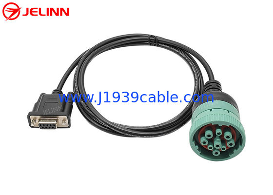 Alemán Tipo 2 Redondo J1939 9 Pin para RS232 D-sub DB9 Cable