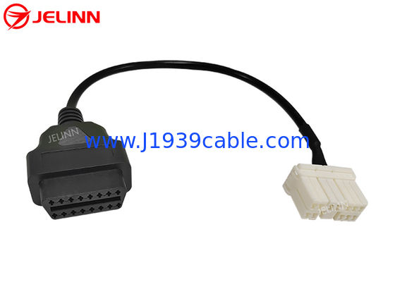 12 pin a OBD 2 Cables de diagnóstico OBDII 12 pin a 16 pin OBD2 Arneses de cable para Tesla Modelo S Año 2015 o anterior