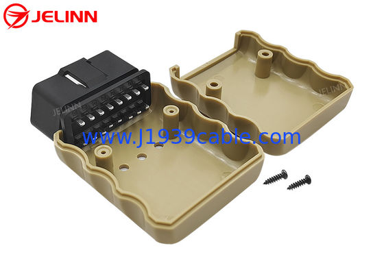 Casilla OBD2 personalizada de carcasas y enchufe masculino con pin recto