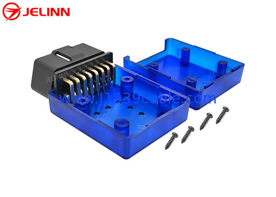 OBD 2 Cuadro de 90 grados de ángulo derecho Pins OBD2 Conector con carcasa